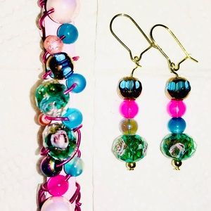 Hair barrettes and matching earring sets